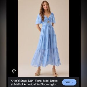 Elegant Blue Women's Dress